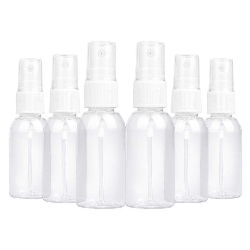 TRENDBOX 6 Pack Empty Transparent Plastic Fine Mist Spray Bottle 30 ml (1 oz) - Image 1